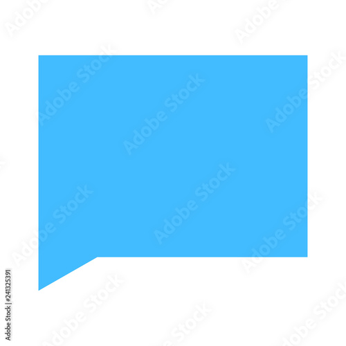 Rectangle blank speech bubble sign or empty map pin icon. Design graphic element is saved as a vector illustration