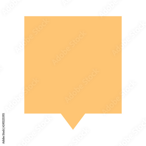 Square blank speech bubble sign or empty map pin icon. Design graphic element is saved as a vector illustration