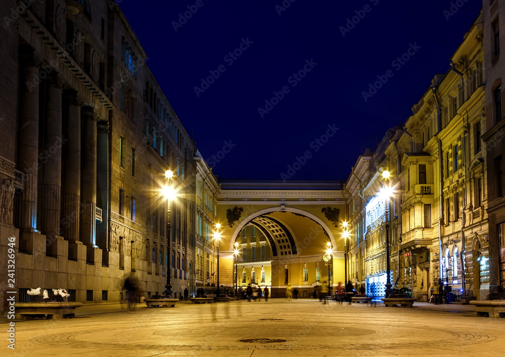 Arch of the General Staff Building on Palace Square in St. Petersburg
