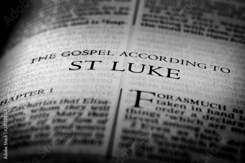 Obraz na plátně Bible New Testament Christian Gospel St Luke Saint