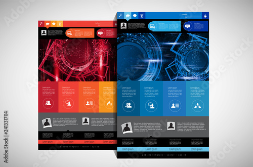 Website design template, vector