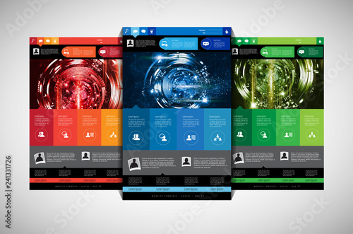 Website design template, vector