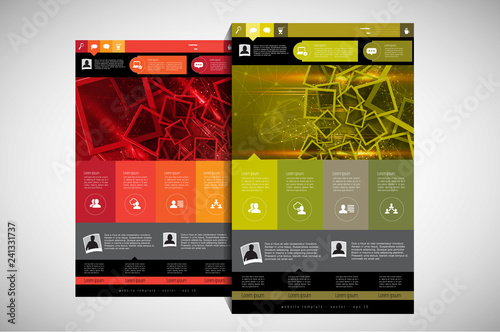 Website design template, vector