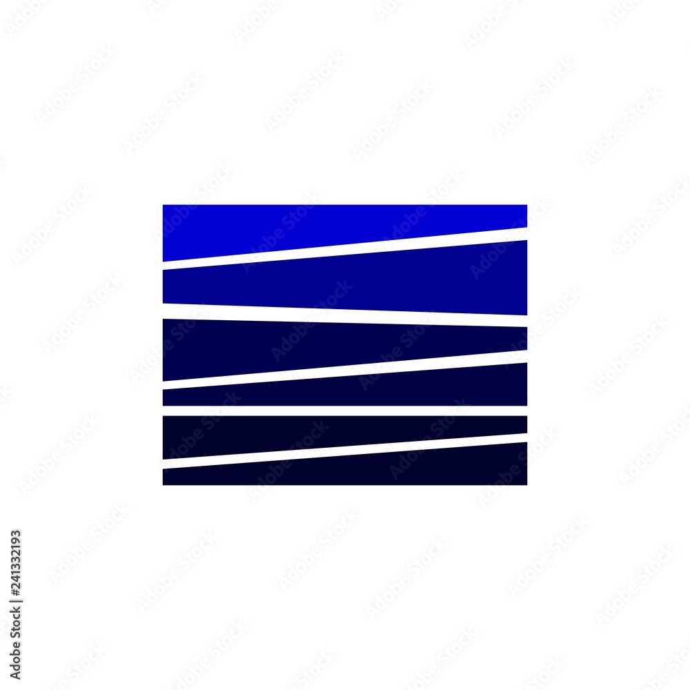 Fototapeta premium Blue lake square icon