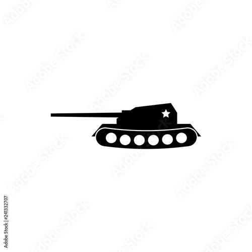 Military tank icon vector