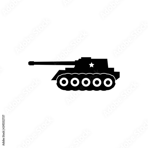Tank vector icon isolated on white background