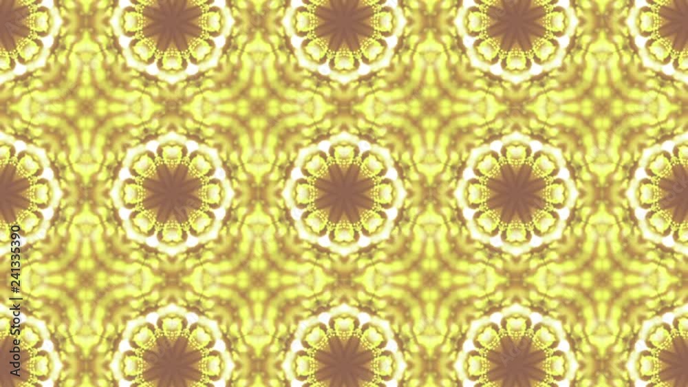 Yellow Beige Kaleidoscope Background. abstract animation. 3d render Yellow Beige Kaleidoscope Background. abstract animation. 3d render