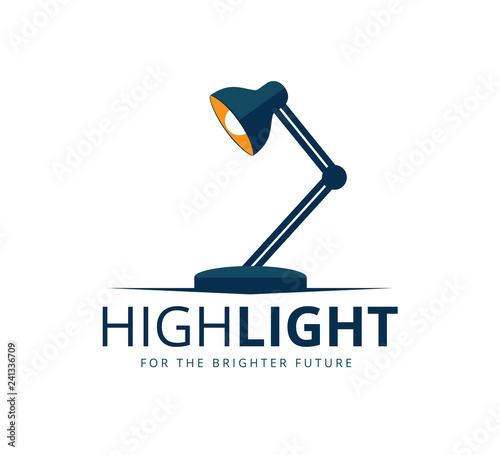 desk lamp icon logo illustration vector design