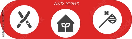 Vector icons pack of 3 filled and icons