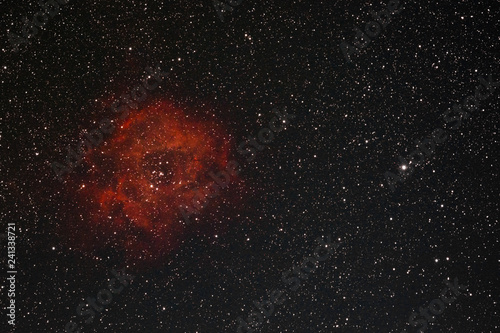 The Rosette Nebula photographed from Wachenheim in Germany.
