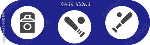 Vector icons pack of 3 filled base icons