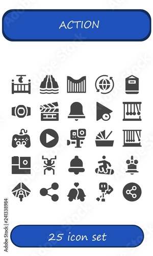 Vector icons pack of 25 filled action icons