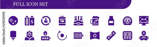 Vector icons pack of 18 filled full icons