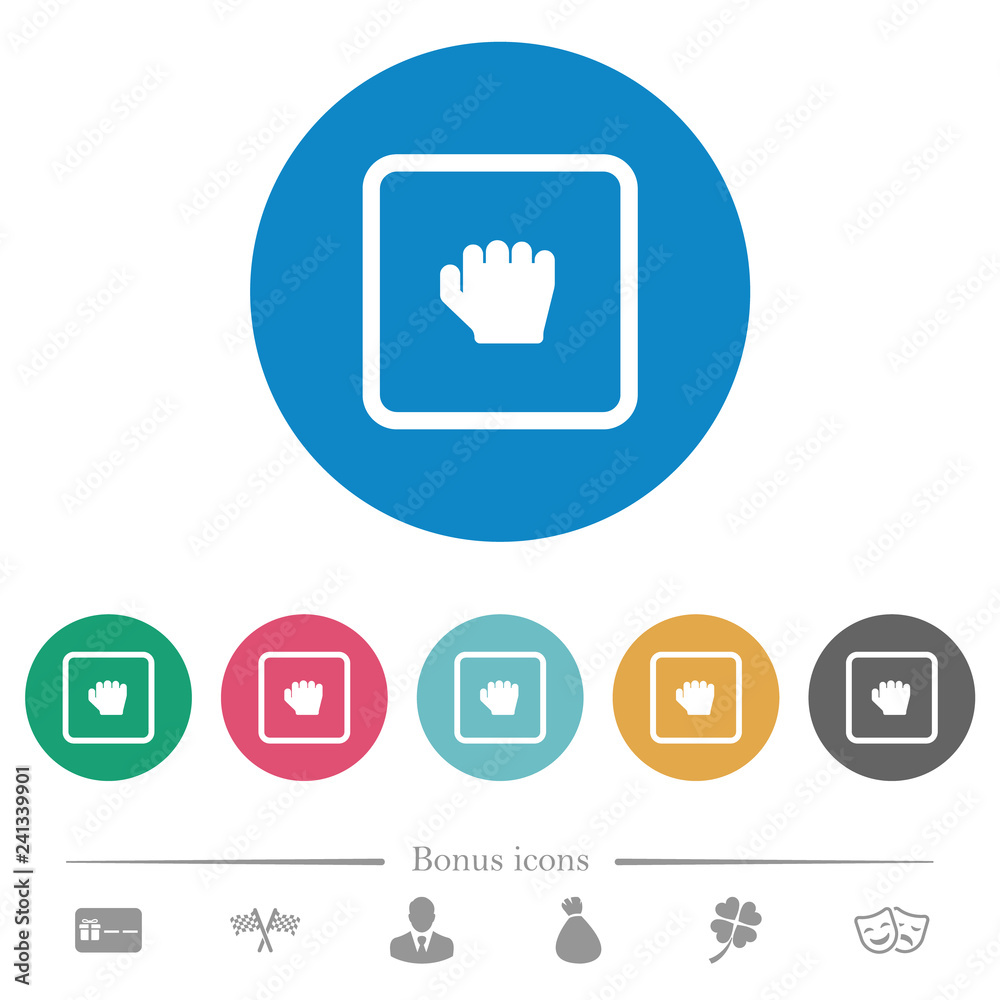 Grab object flat round icons Grab object flat round icons