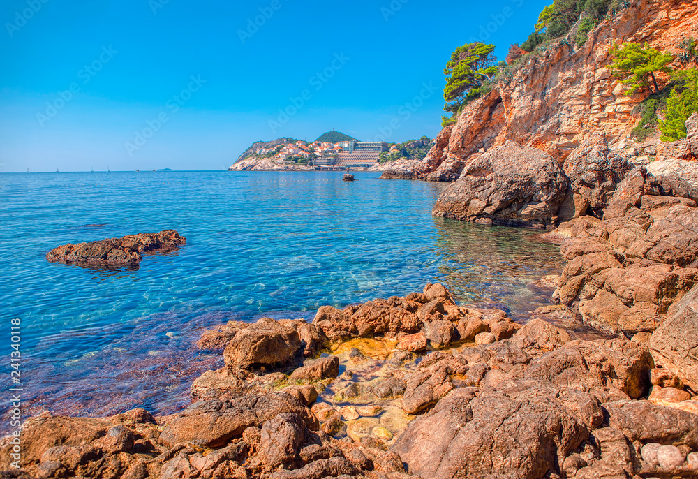 landscape with coastal rocks of Croatia