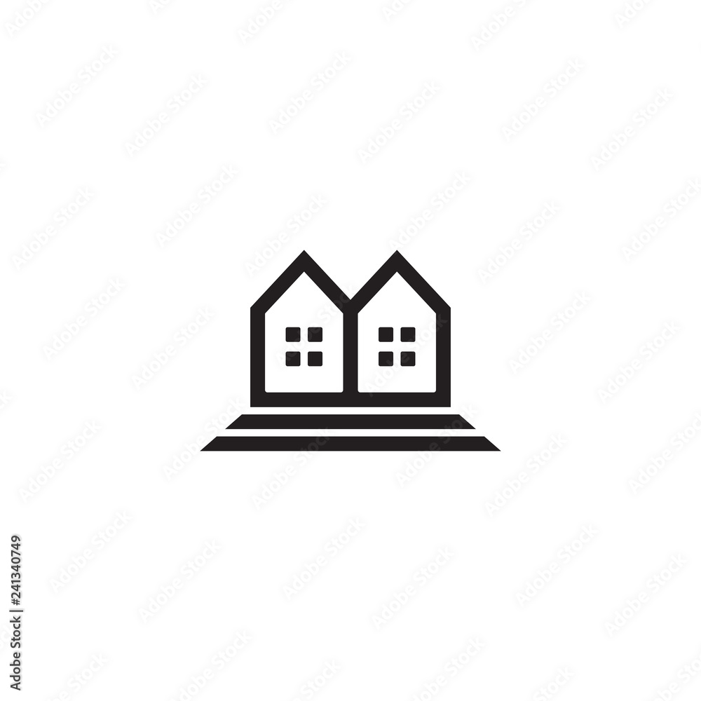 M letter home logo design M letter home logo design