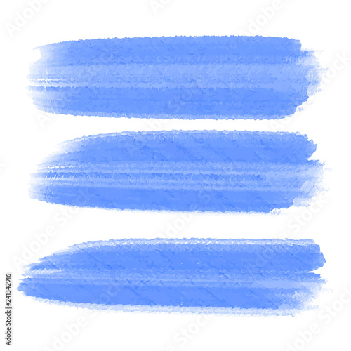 Vector set of hand drawn brush strokes in horizontal rectangular shape for backdrops. Colorful artistic hand drawn backgrounds. Hand drawn list, elements for design.