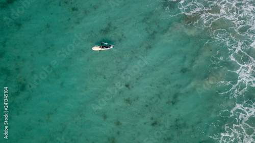 Surfer from above