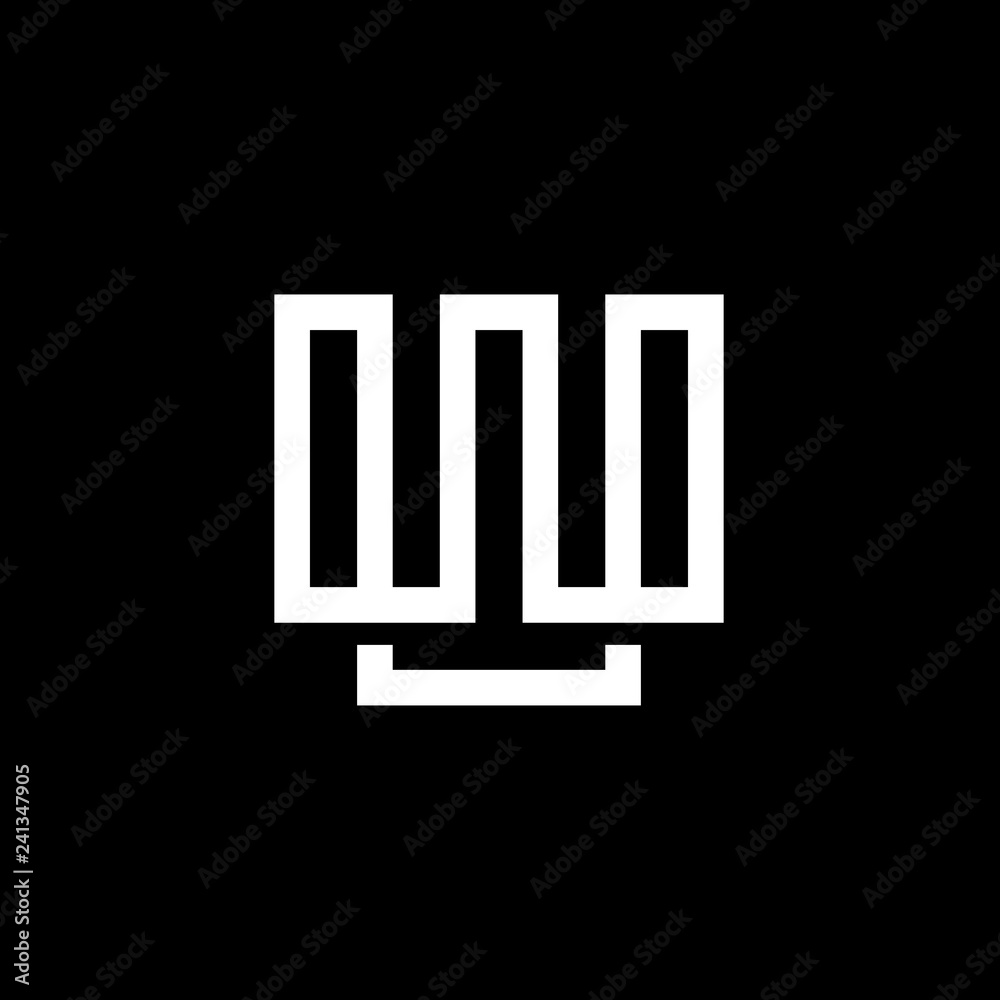 Elegant Modern Black and White Color Letter W Initial Based Icon Logo Design - Vector Elegant Modern Black and White Color Letter W Initial Based Icon Logo Design - Vector
