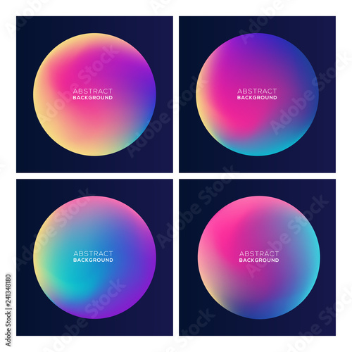 Vibrant abstract gradient set. Abstract backgrounds. Vibrant gradient shapes. Trendy design template. placards, posters, flyers, presentations and banners. Vector illustration. Eps10 - Vector. 