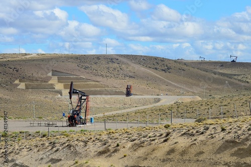 Oil production at Punto El Chulengo, Ruta 26, Comodoro Rivadavia, Chubut, Argentina, South America photo