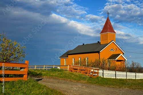 Church, Skallelv, Vadso municipality, Varanger, Norway, Europe photo