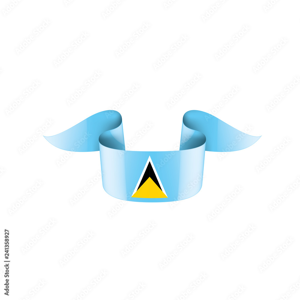 Saint Lucia flag, vector illustration on a white background