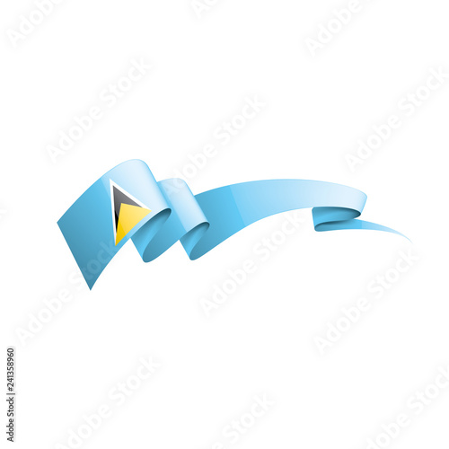 Wallpaper Mural Saint Lucia flag, vector illustration on a white background Torontodigital.ca