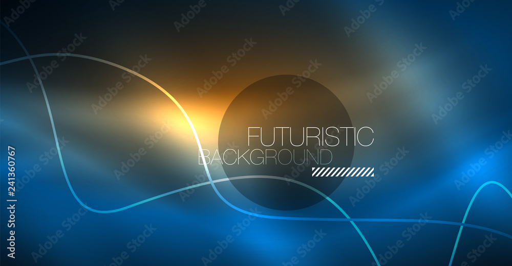 Glowing abstract wave on dark, shiny motion, Christmas and New Year magic space light. Techno abstract background Glowing abstract wave on dark, shiny motion, Christmas and New Year magic space light. Techno abstract background