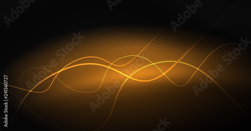 Neon lines wave background. Abstract composition