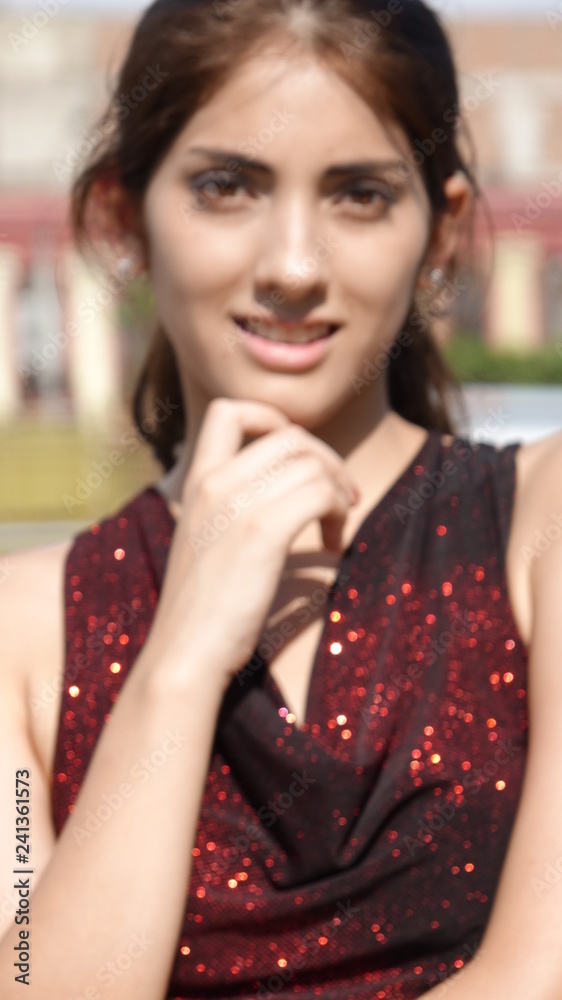 Thoughtful Youthful Latina Person Thoughtful Youthful Latina Person