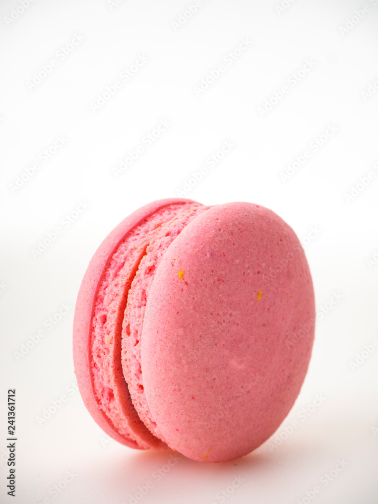Pink macaroon on white background Pink macaroon on white background