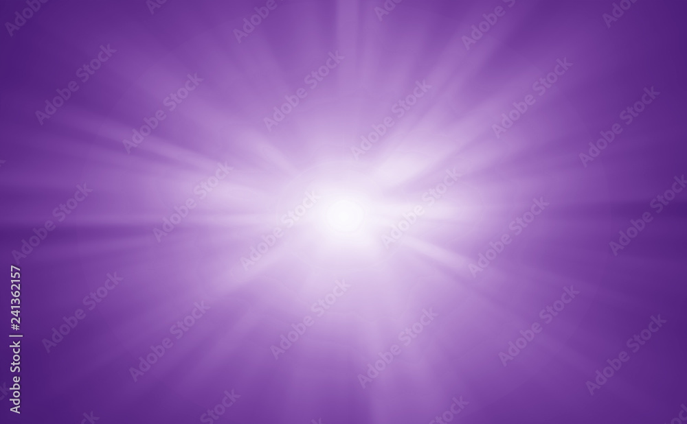 Abstract purple rays star light exploding banner burst background.