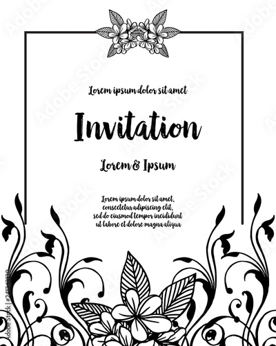 elegant floral frame as element for invitation card vector art