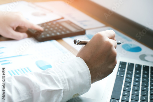 Auditor or internal revenue service staff, Business women checking annual financial statements of company. Audit Concept