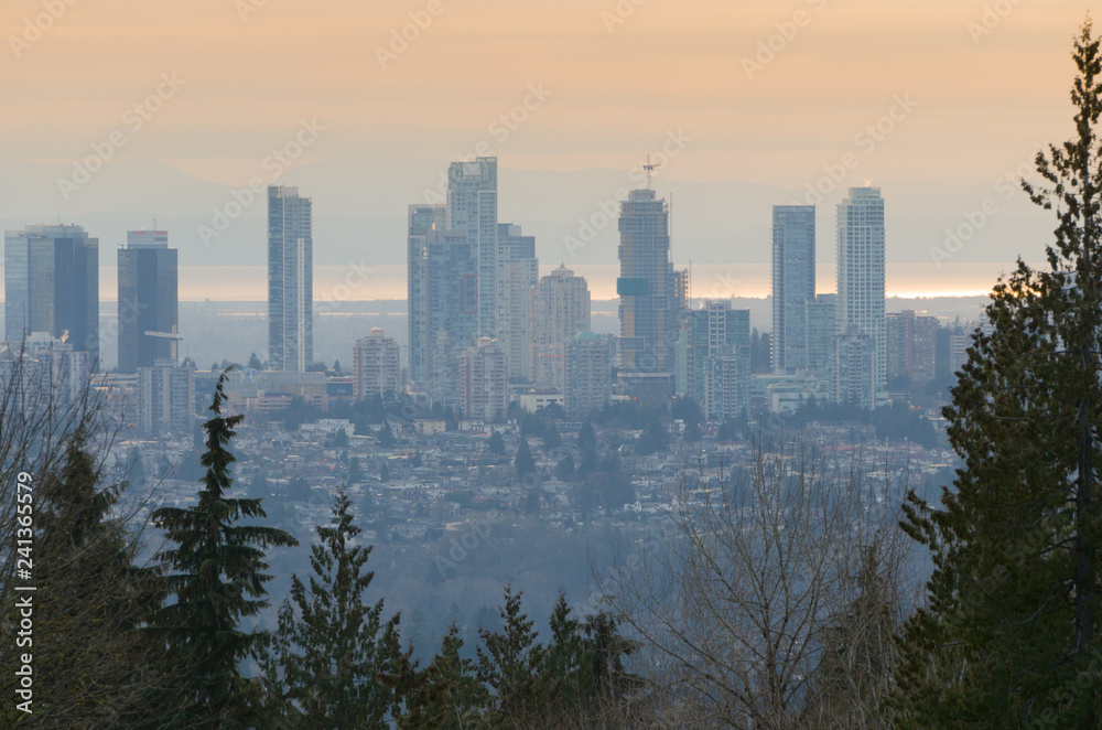 View on Metrotown skyline from Burnaby Mountain