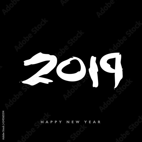 2019 New Year hand drawn le...
