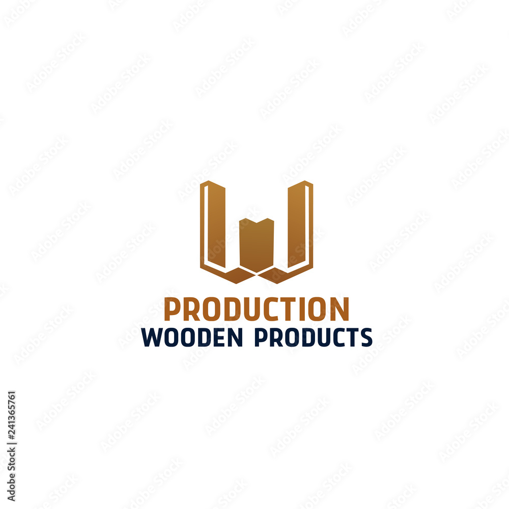 Wooden products vecto icon