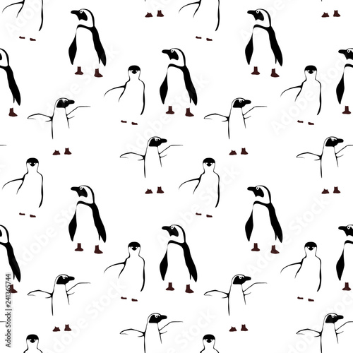 Penguins seamless picture