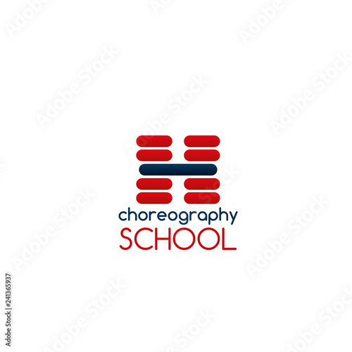 Choreography school vector sign
