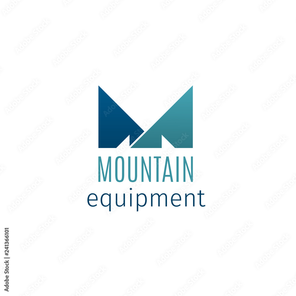 Mountain equipment creative emblem