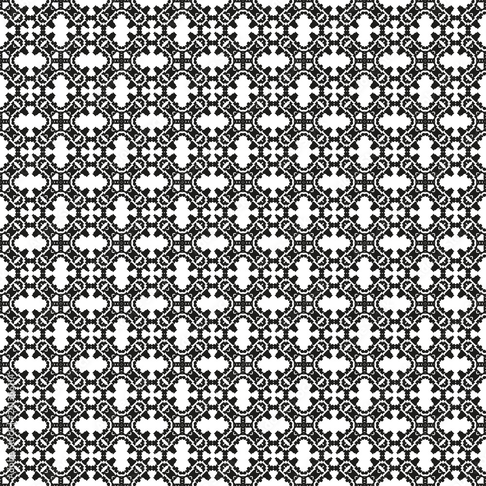 Black and White Seamless Ethnic Pattern Black and White Seamless Ethnic Pattern