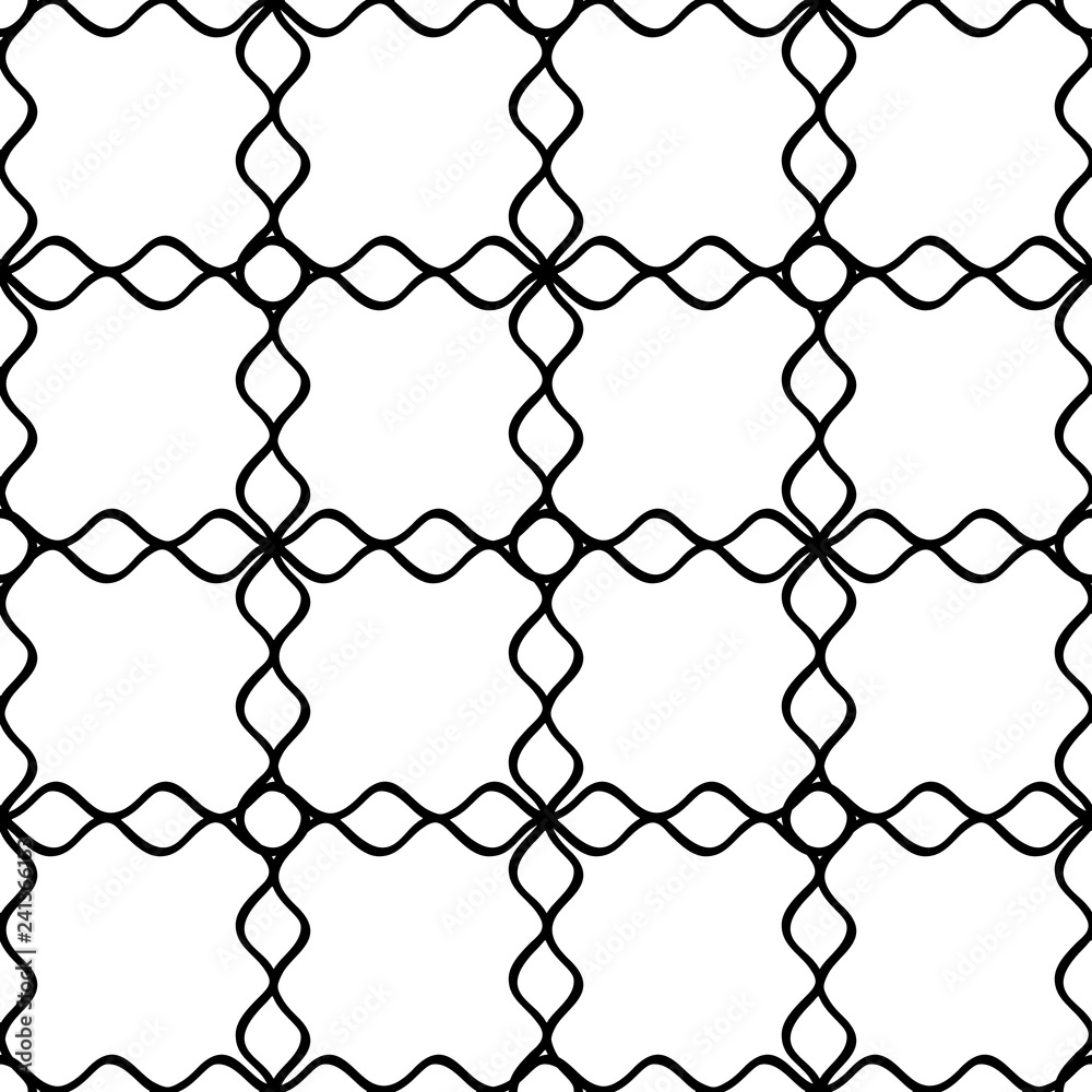 Naklejka premium Black and White Seamless Ethnic Pattern. Tribal