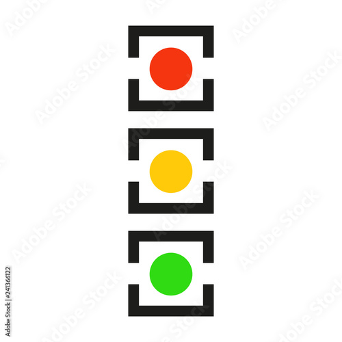 Traffic light interface icons