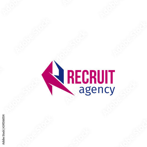 Recruit agency vector icon