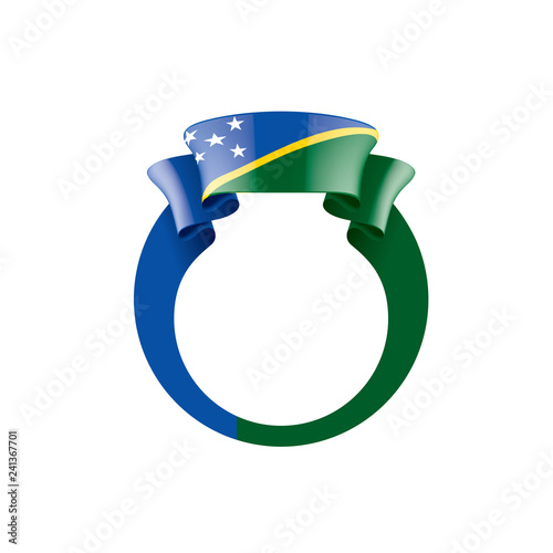 Solomon Islands flag, vector illustration on a white background photo