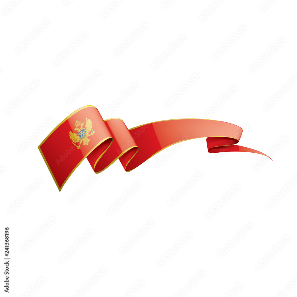 montenegro flag, vector illustration on a white background