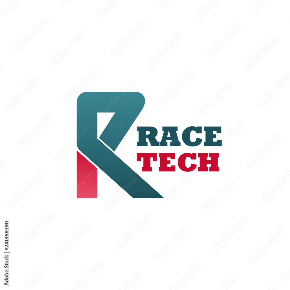 R letter vector icon for race tech company R letter vector icon for race tech company