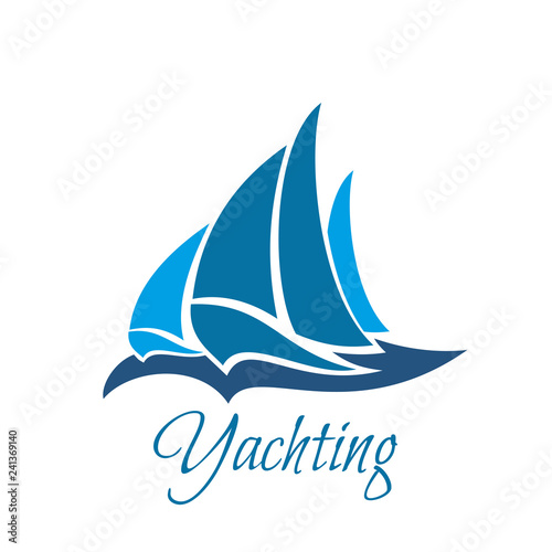 Yachting organization vector icon