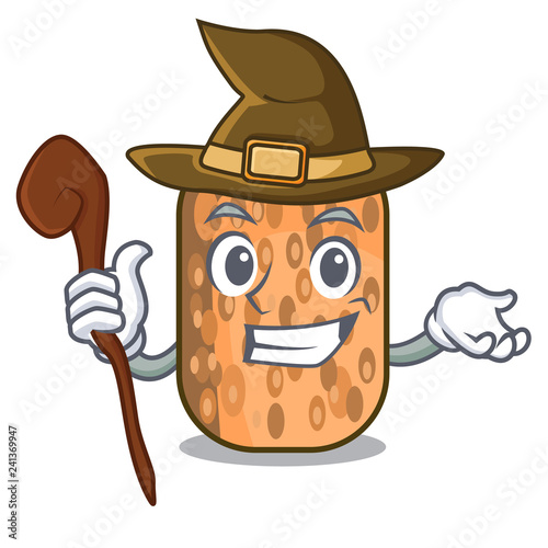 Witch fried tempeh snack above cartoon leaf